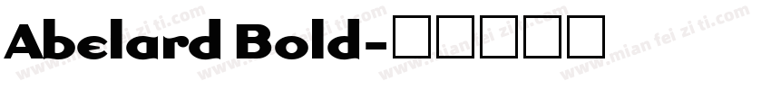 Abelard Bold字体转换